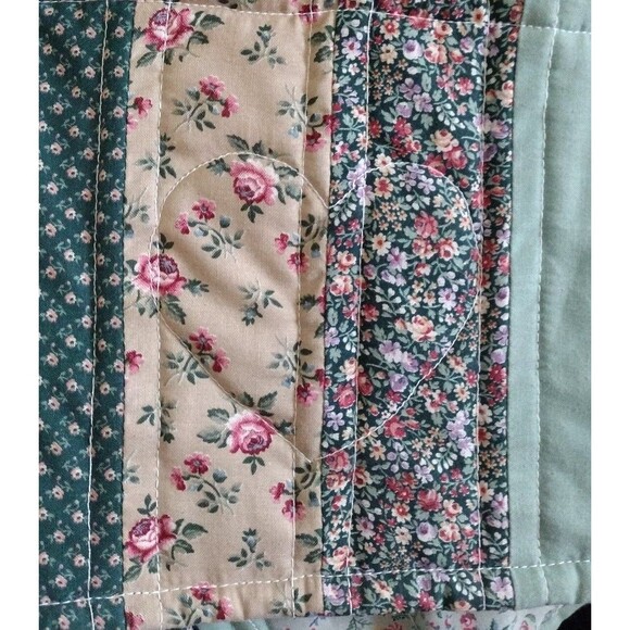 Vintage 70s Floral Cottagecore Patchwork Calico Quilted Granny Core Coat Jacket - Picture 7 of 9